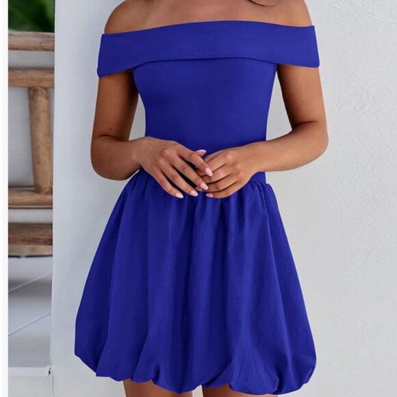 NWT Off Shoulder Bubble Dress Vintage Style S Small - Picture 6 of 11
